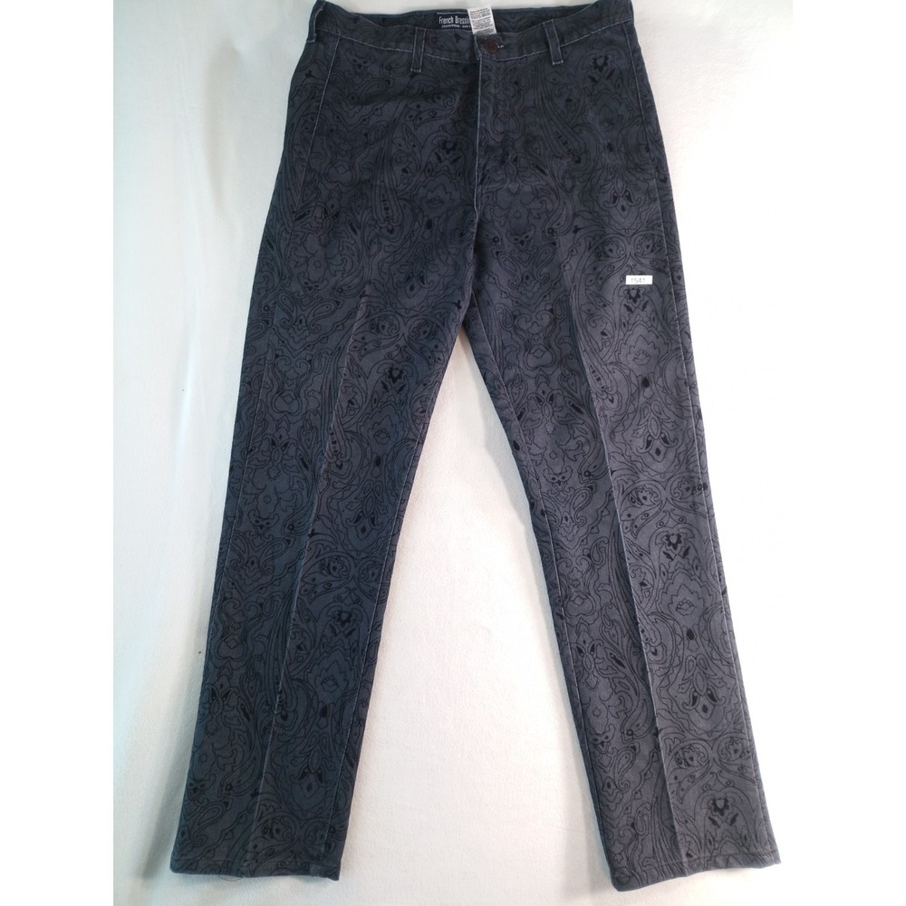 French Dressing FDJ Pants Womens 12 Paisley Print Stretch Straight Leg Casual(P)
